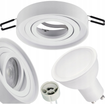 BERGE Pohyblivé zapustené svietidlo GU10 s 3w žiarovkou - teplá farba