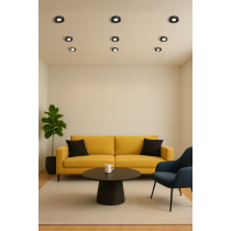 BERGE Pohyblivé zapustené svietidlo GU10 s 3w žiarovkou - teplá farba