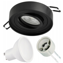 BERGE Pohyblivé zapustené svietidlo GU10 s 3w žiarovkou - teplá farba