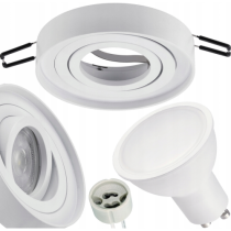 BERGE Pohyblivé zapustené svietidlo GU10 s 3w žiarovkou - teplá farba