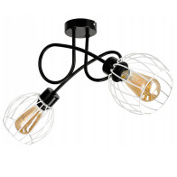 BERGE Stropná lampa LOFT s oblúkovým efektom 2xe27 sphere biela