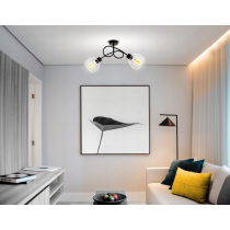 BERGE Stropná lampa LOFT s oblúkovým efektom 2xe27 sphere biela