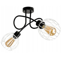 BERGE Stropná lampa LOFT s oblúkovým efektom 2xe27 sphere biela