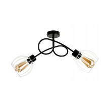 BERGE Stropná lampa LOFT s oblúkovým efektom 2xe27 sphere biela