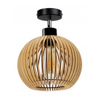 BERGE Stropné svietidlo LED stropný luster nástenné svietidlo E27 drevená guľa