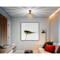 BERGE Stropné svietidlo LED stropný luster nástenné svietidlo E27 drevená guľa