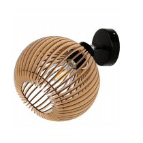 BERGE Stropné svietidlo LED stropný luster nástenné svietidlo E27 drevená guľa