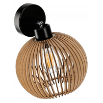 BERGE Stropné svietidlo LED stropný luster nástenné svietidlo E27 drevená guľa