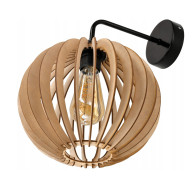 BERGE LED nástenné svietidlo 1x E27 LOFT edison drevená guľa