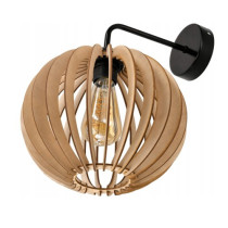 BERGE LED nástenné svietidlo 1x E27 LOFT edison drevená guľa