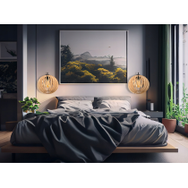 BERGE LED nástenné svietidlo 1x E27 LOFT edison drevená guľa