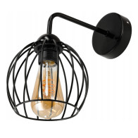 BERGE Nástenná lampa 1x E27 LOFT edison LED nad zrkadlo, drôtená guľa