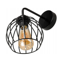 BERGE Nástenná lampa 1x E27 LOFT edison LED nad zrkadlo, drôtená guľa