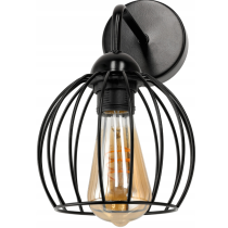 BERGE Nástenná lampa 1x E27 LOFT edison LED nad zrkadlo, drôtená guľa