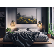 BERGE Nástenná lampa 1x E27 LOFT edison LED nástenné svietidlo nad zrkadlo, drevené