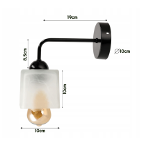 BERGE Nástenná lampa 1x E27 LOFT edison LED nad zrkadlové sklo