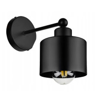 BERGE Nástenná lampa E27 - čierna