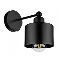 BERGE Nástenná lampa E27 - čierna