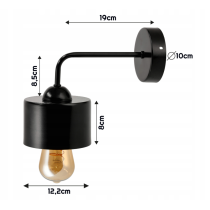 BERGE Nástenná lampa E27 LOFT edison