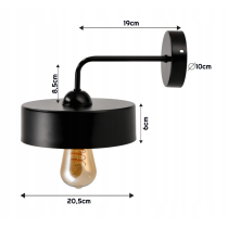BERGE Nástenná lampa E27 LOFT edison