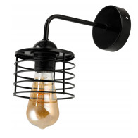 BERGE Nástenná lampa LED LOFT edison čierna 1xe27