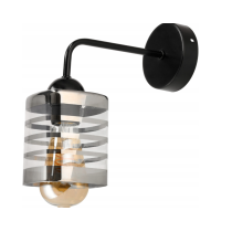 BERGE Nástenná LED lampa nad zrkadlo, sklenená, E27, LOFT