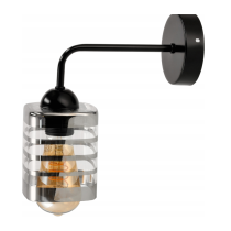 BERGE Nástenná LED lampa nad zrkadlo, sklenená, E27, LOFT