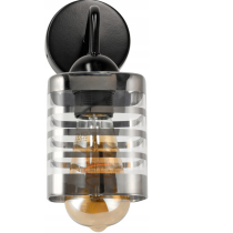 BERGE Nástenná LED lampa nad zrkadlo, sklenená, E27, LOFT