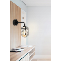 BERGE Nástenná LED lampa nad zrkadlo, sklenená, E27, LOFT