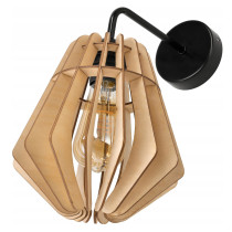 BERGE Nástenné LED svietidlo 1x E27 LOFT edison drevené