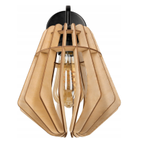 BERGE Nástenné LED svietidlo 1x E27 LOFT edison drevené