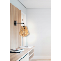 BERGE Nástenné LED svietidlo 1x E27 LOFT edison drevené