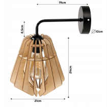 BERGE Nástenné LED svietidlo 1x E27 LOFT edison drevené