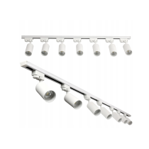 BERGE LED koľajnica 2m + 7x GU10 bodové žiarovky - sada