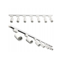 BERGE LED koľajnica 2m + 7x GU10 bodové žiarovky - sada