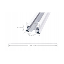 BERGE LED koľajnica 2m + 7x GU10 bodové žiarovky - sada