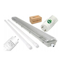 BERGE Hermetické svietidlo 120 cm + 2 žiarivky premium - neutrálna biela