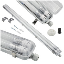 BERGE Sada hermetického svietidla PHILIPS 128 cm + 2x vodotesné LED trubice