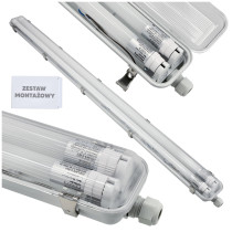 BERGE Sada hermetického svietidla PHILIPS 128 cm + 2x vodotesné LED trubice