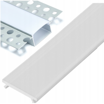 BERGE Tienidlo / kryt na LED profil, 2 m, matné, do sadrokartónu