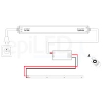 epiLED – 5m LED pásik COB-FREE-CUT – 13W, 480xCOB, 8mm, IP20, 24V DC - Neutrálna biela (NW) / 4000°K