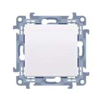 Kontakt Simon - Jedno tlačidlo spínacie bez piktogramu SIMON10 CP1C.01/11, radenie č. 1/0, 10AX, biela