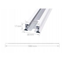 BERGE Koľajnica 2m pre bodové reflektory GU10 - biela