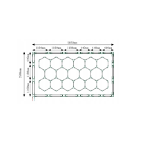 BERGE LED žiarovka HEXAGON 16W 120cm 6500K, stropné svietidlo, rám, konektor