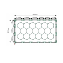 BERGE LED žiarovka HEXAGON 6W 440mm 6500K, konektor pre stropné osvetlenie