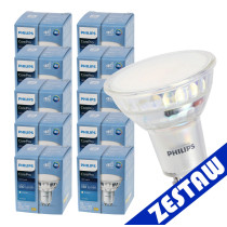 SADA 10x GU10 LED žiarovka PHILIPS 4,9W 550lm - teplá biela