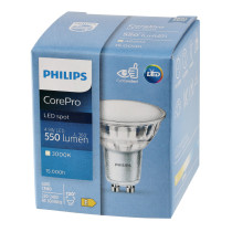 BERGE SADA 10x GU10 LED žiarovka PHILIPS 4,9W 550lm - teplá biela