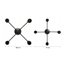BERGE Závesná lampa DRON 4xE27 - DREVENÁ GUĽA