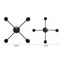 BERGE Závesná lampa DRON 4xE27 GOLD ABBEY