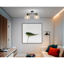 BERGE Závesná lampa DRON 4xE27 WOOD DIAMOND